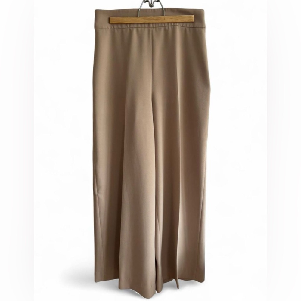 Zara Wide-Leg Tan/Cream Pants
